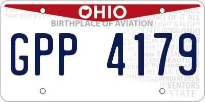 OH license plate GPP4179