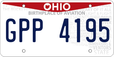 OH license plate GPP4195