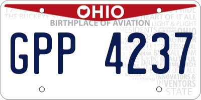 OH license plate GPP4237