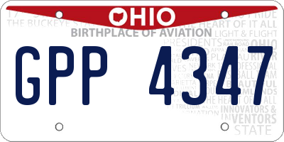 OH license plate GPP4347