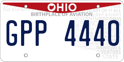 OH license plate GPP4440