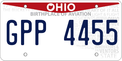 OH license plate GPP4455