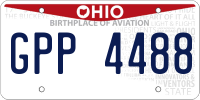 OH license plate GPP4488