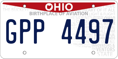 OH license plate GPP4497