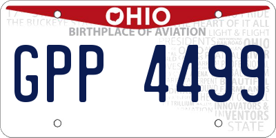 OH license plate GPP4499
