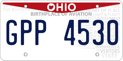 OH license plate GPP4530
