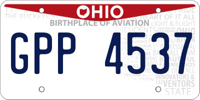 OH license plate GPP4537