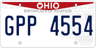 OH license plate GPP4554