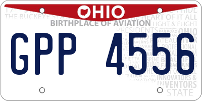 OH license plate GPP4556