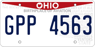 OH license plate GPP4563