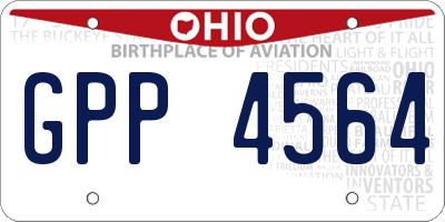 OH license plate GPP4564