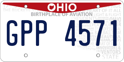 OH license plate GPP4571