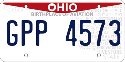 OH license plate GPP4573