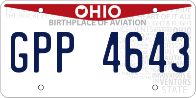 OH license plate GPP4643