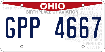 OH license plate GPP4667