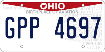 OH license plate GPP4697