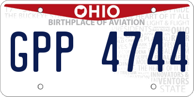 OH license plate GPP4744