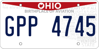 OH license plate GPP4745