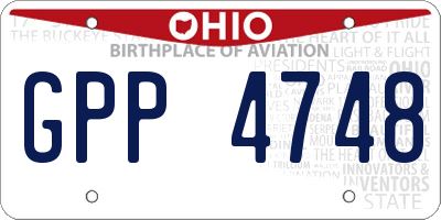 OH license plate GPP4748