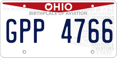 OH license plate GPP4766