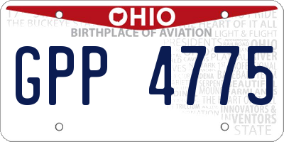 OH license plate GPP4775