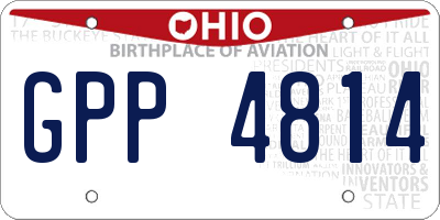 OH license plate GPP4814