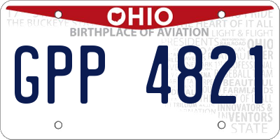 OH license plate GPP4821