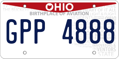 OH license plate GPP4888