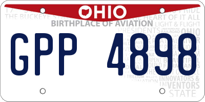 OH license plate GPP4898