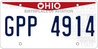 OH license plate GPP4914