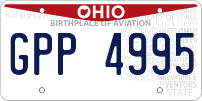 OH license plate GPP4995