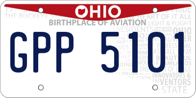 OH license plate GPP5101