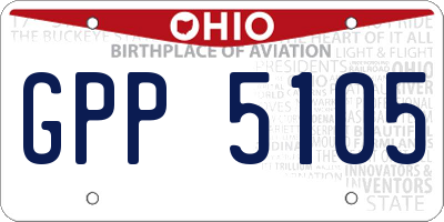 OH license plate GPP5105