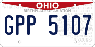 OH license plate GPP5107