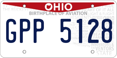 OH license plate GPP5128
