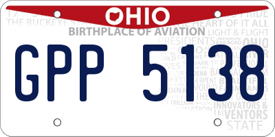 OH license plate GPP5138