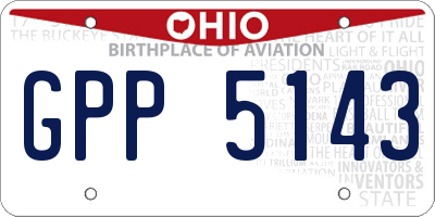 OH license plate GPP5143