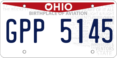 OH license plate GPP5145