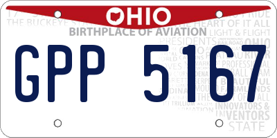 OH license plate GPP5167
