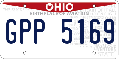 OH license plate GPP5169