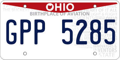 OH license plate GPP5285
