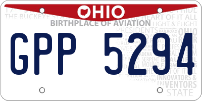 OH license plate GPP5294