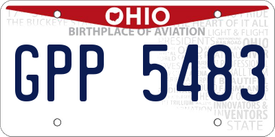 OH license plate GPP5483