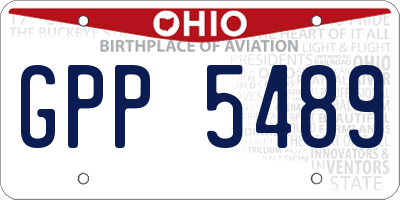 OH license plate GPP5489