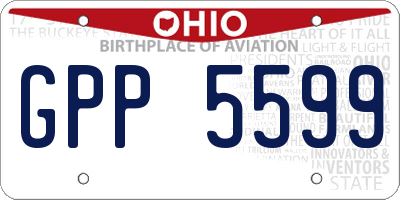 OH license plate GPP5599