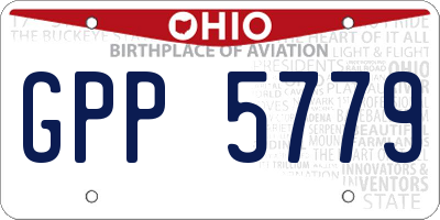 OH license plate GPP5779