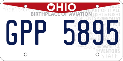 OH license plate GPP5895