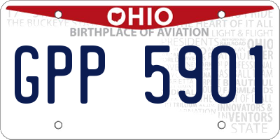 OH license plate GPP5901