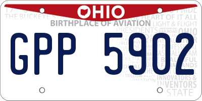 OH license plate GPP5902