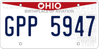 OH license plate GPP5947